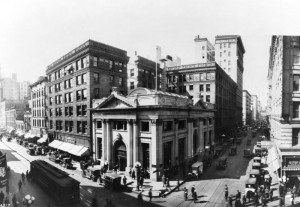 The Farmers and Merchants Bank Building opens.
