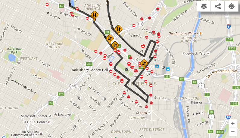 LA Marathon Street Closures